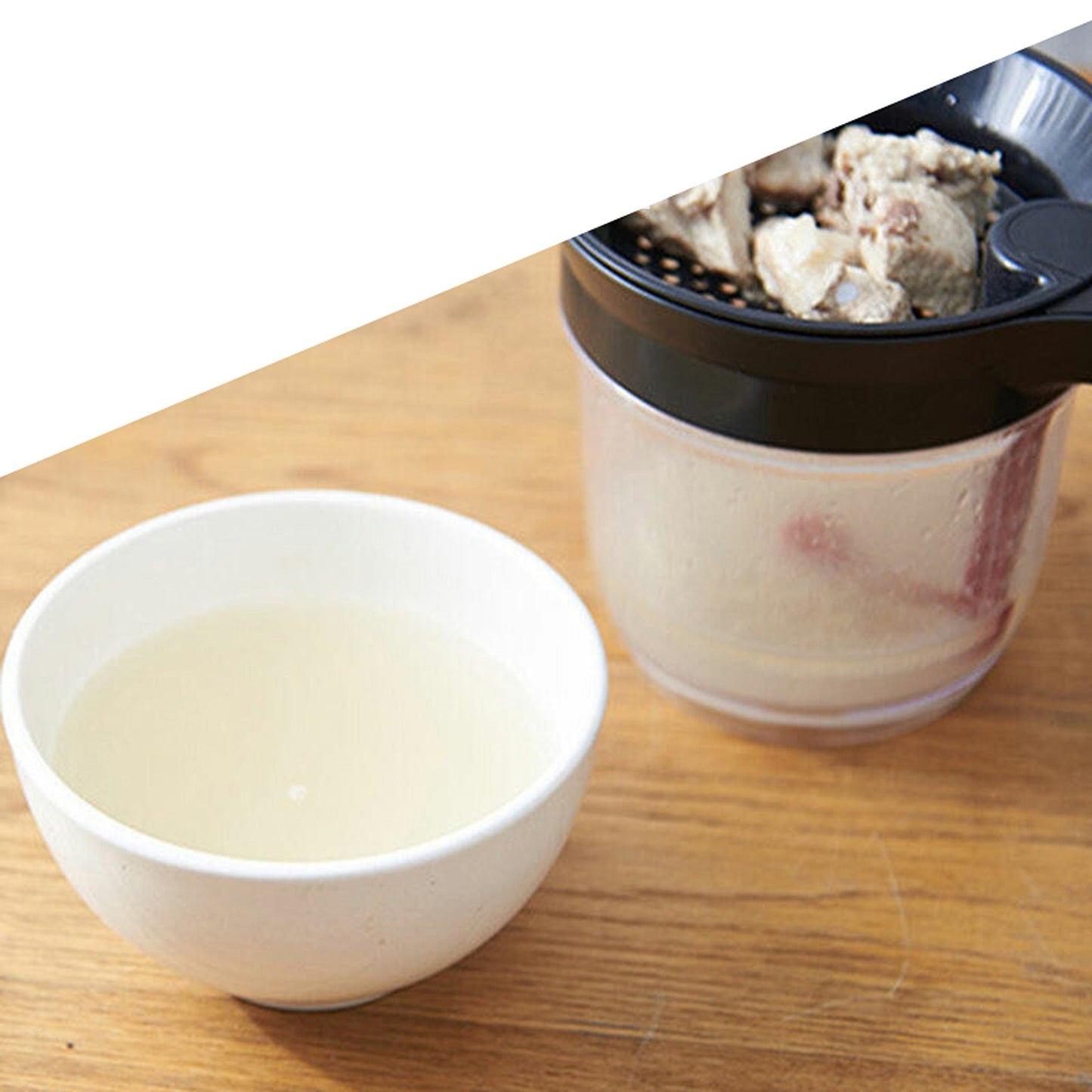 Gravy Fat Separator 1000ml Bottom Release Kitchen Tool with Strainer