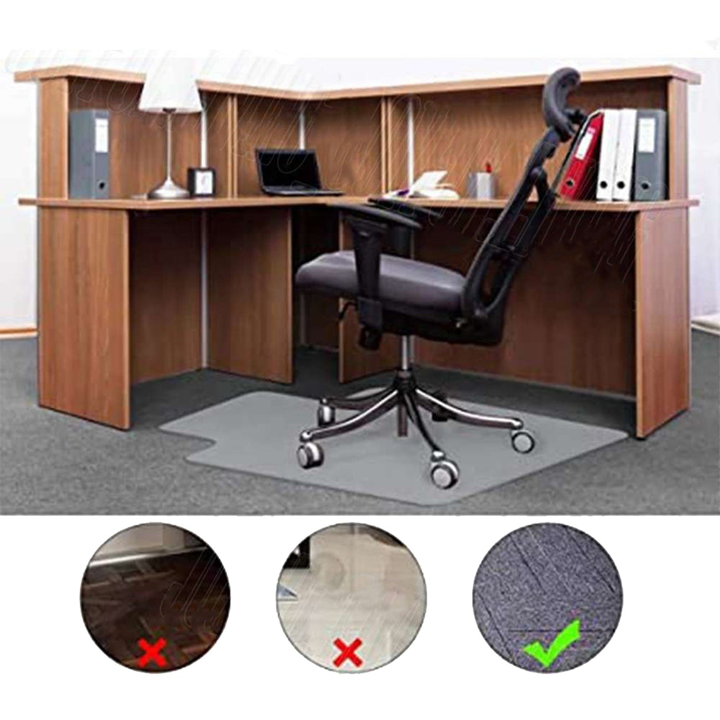 PVC Plastic Clear Floor Mat for Office Chair Non Slip Desk Carpet Protector
