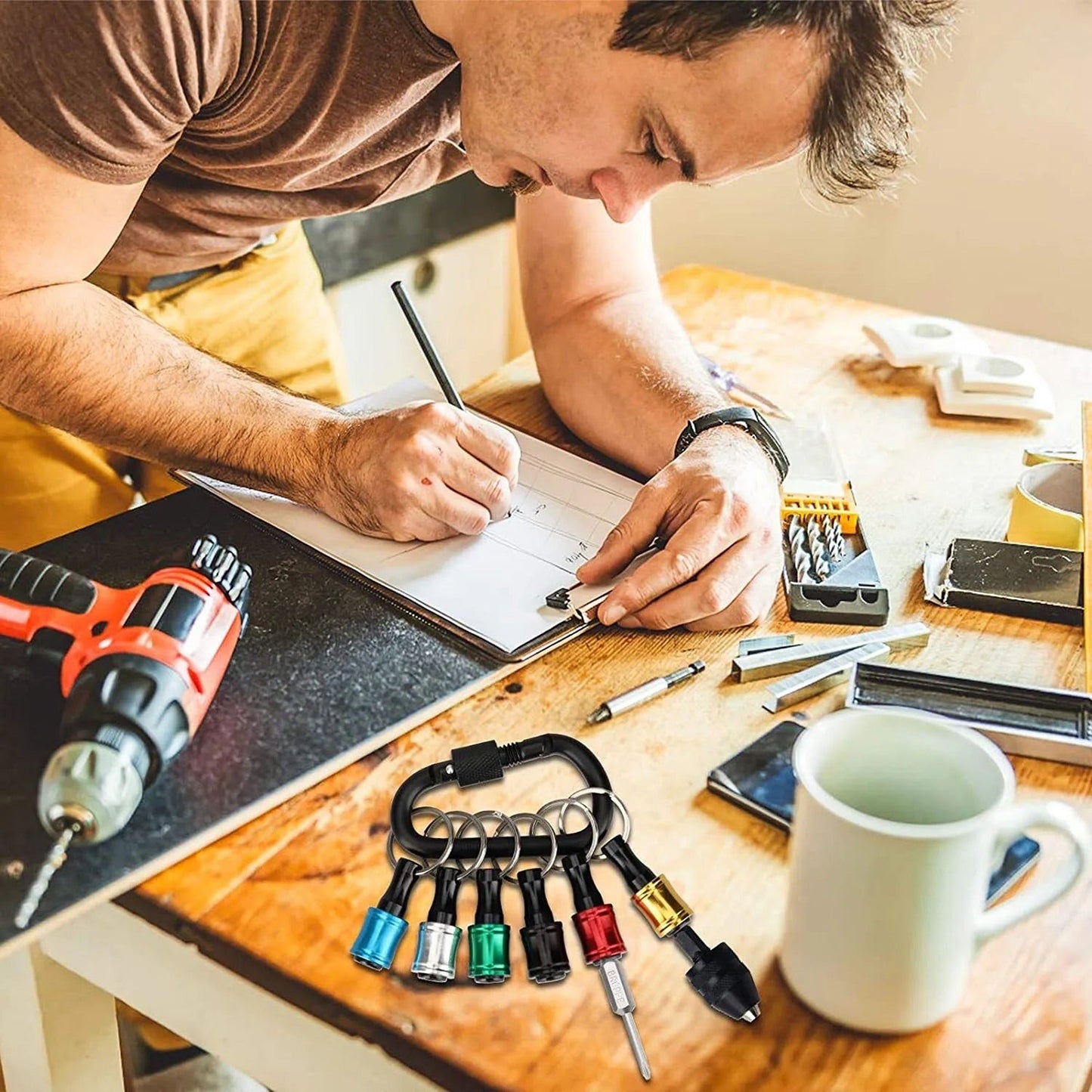 Quick Release Hex Shank Screwdriver Extension for Drill Bits