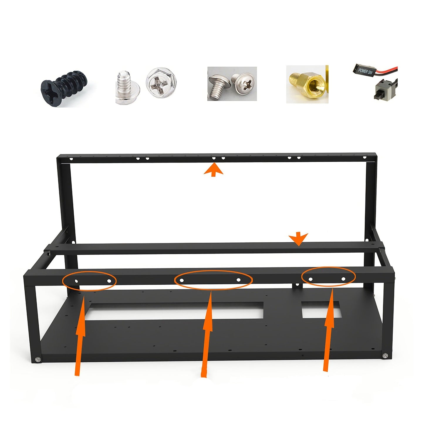 Open Air GPU Mining Frame Case for Crypto Coin Rigs