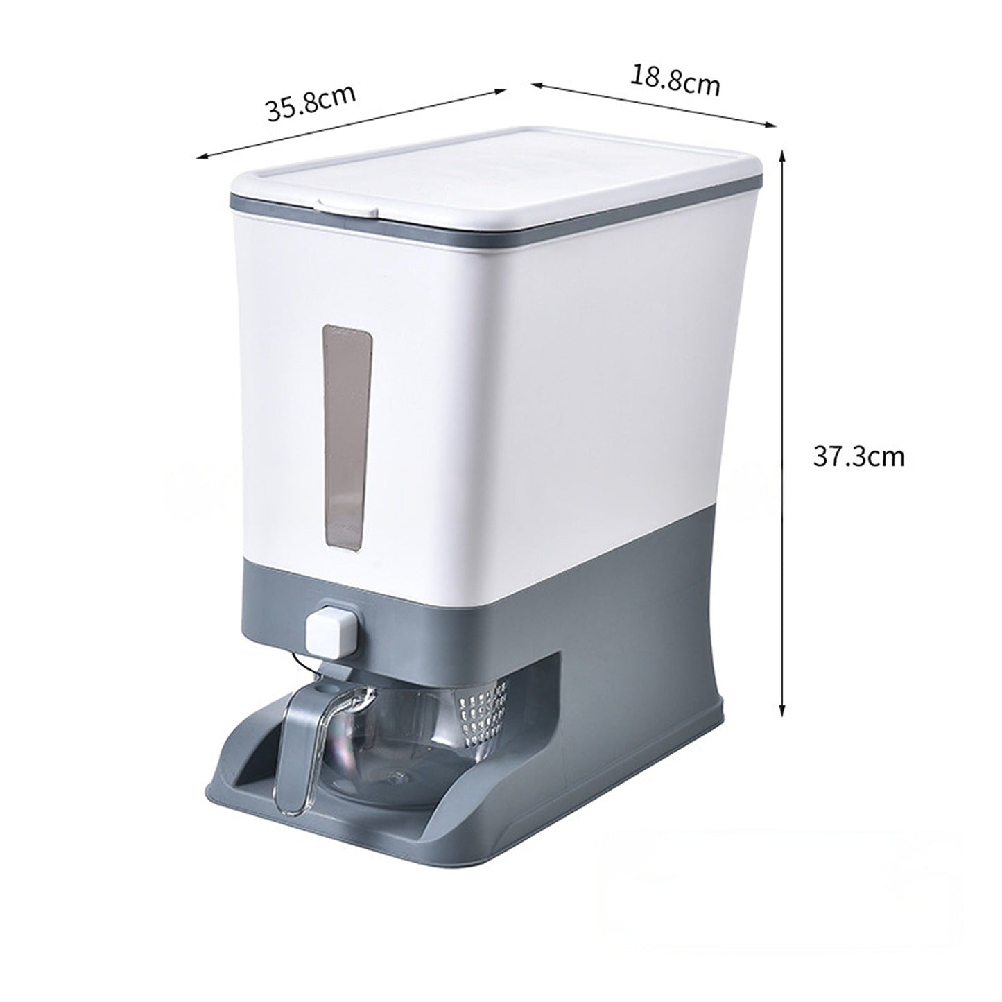 12kg Auto Grain Case Dry Food Cereal Dispenser Kitchen Storage Box