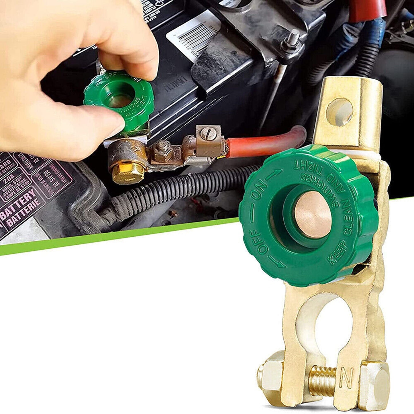 2pcs Motorcycle and Car Battery Disconnect Switch Isolator Cut Off