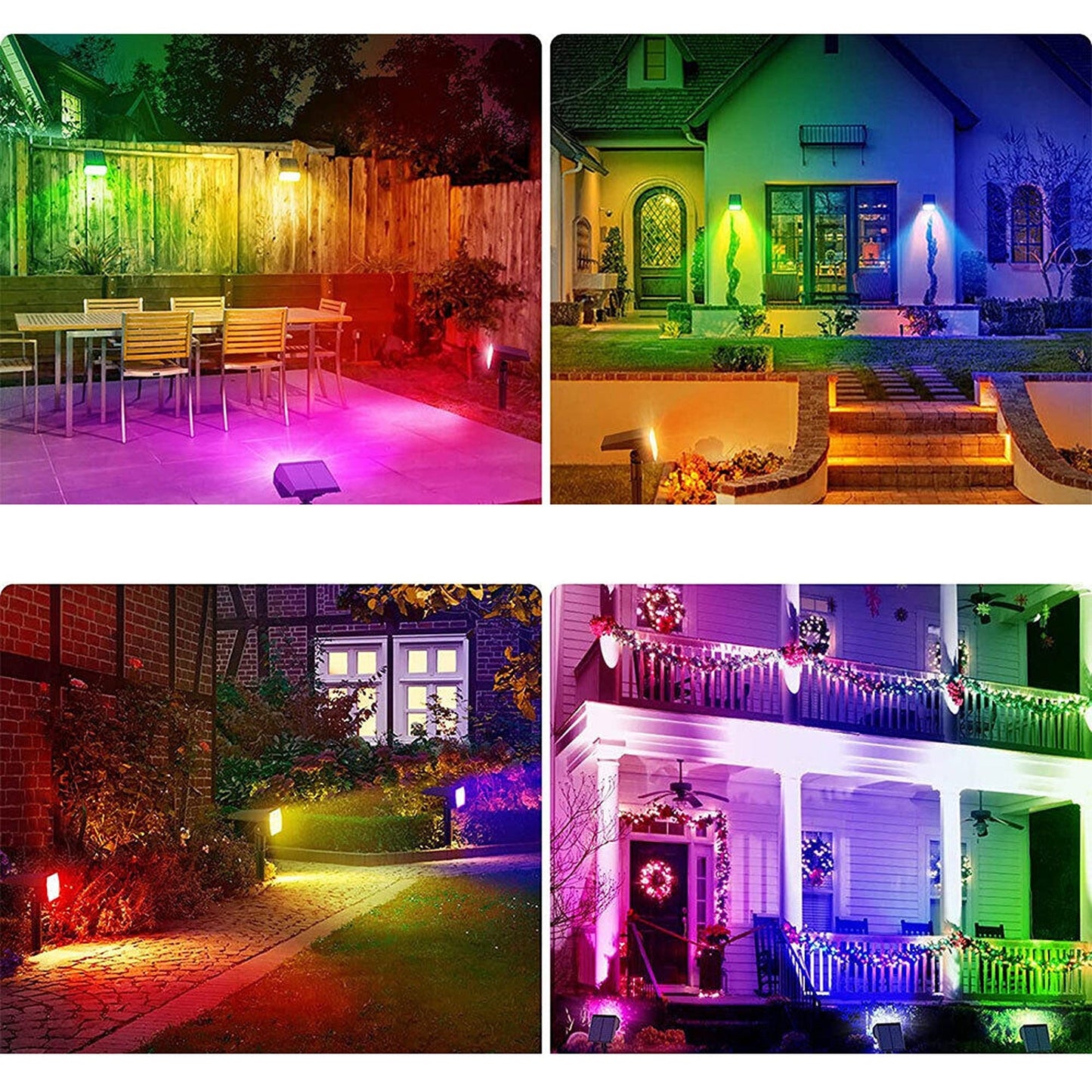 Garden RGB Solar Spot Lights for Pathway Lawn and Fence