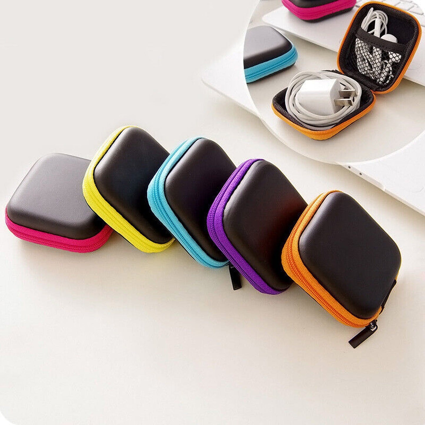Mini Hard Case Storage Pouch for Earphones Headphones and Cables