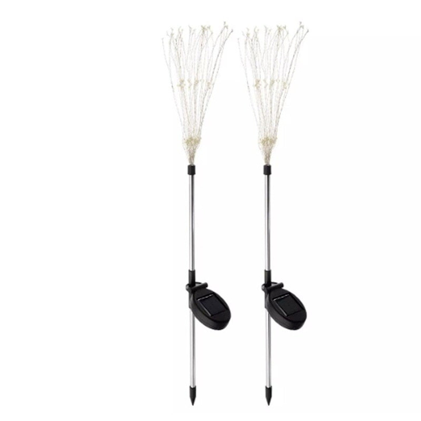 2pcs LED Solar Fireworks Garden Lights Starburst Design for Nighttime Display
