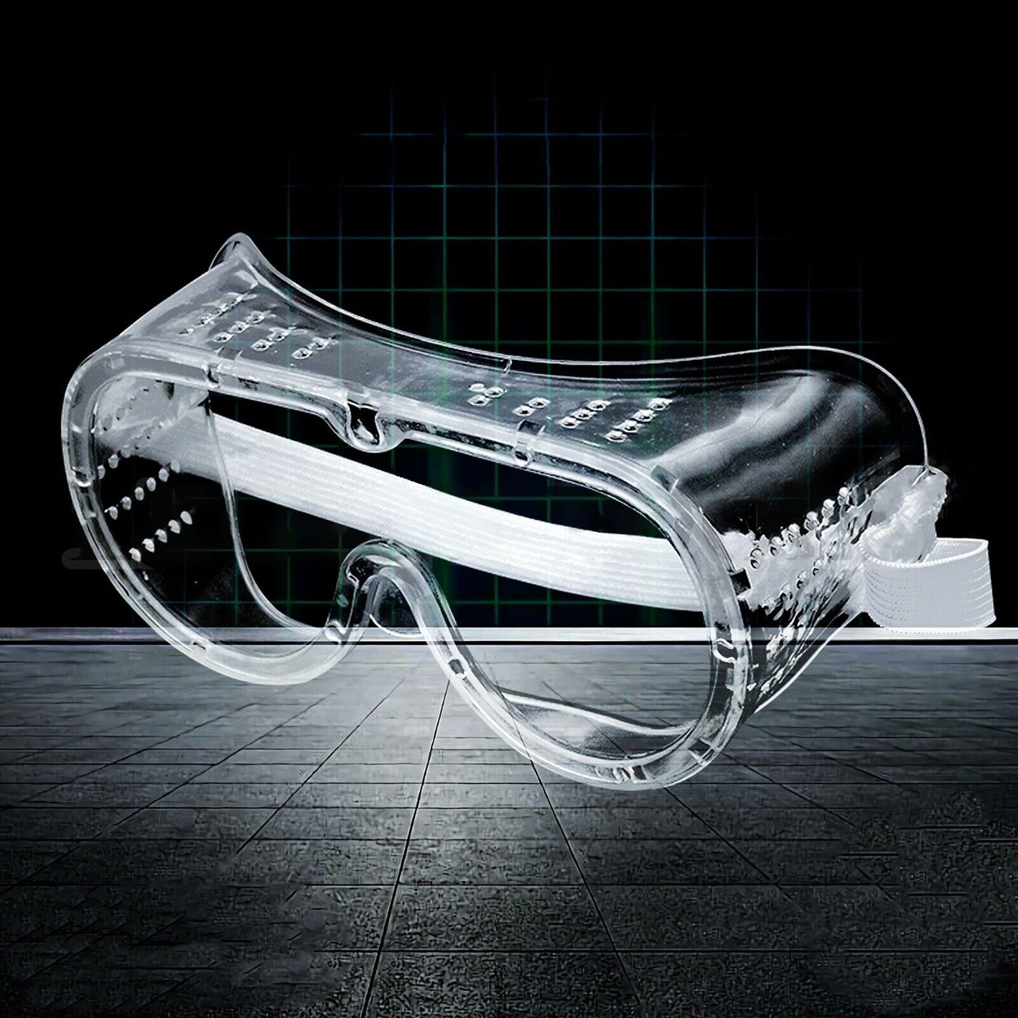 Adjustable Transparent Safety Goggles for Dust and Splash Protection