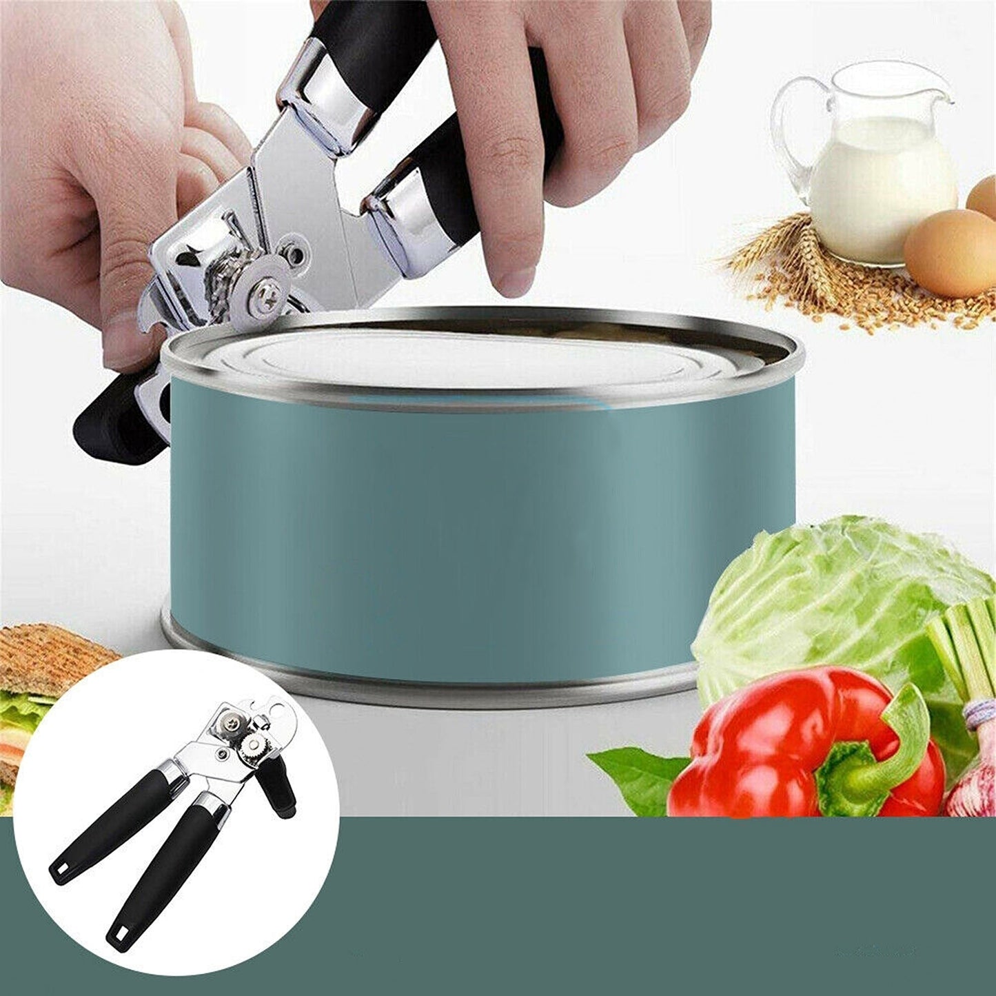 3-in-1 Classic Heavy Duty Stainless Steel Can Bottle Opener Manual