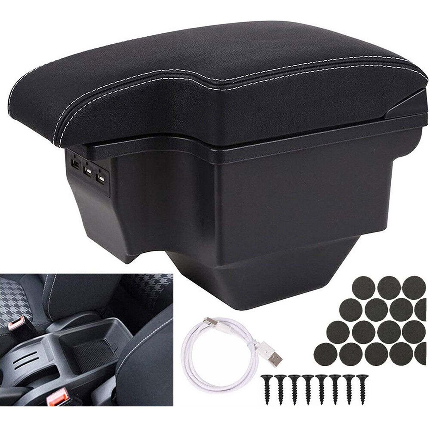 Center Console Armrest Box with USB Charging for MG ZS 2017-2022