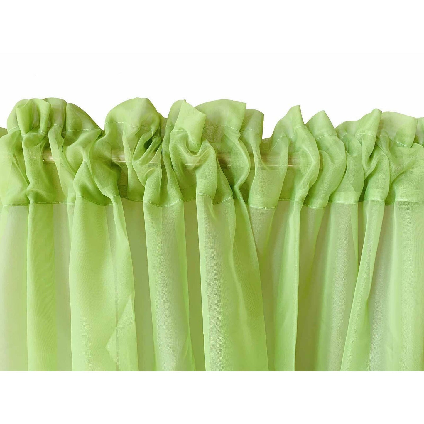Organza Voile Sheer Curtain with Rod Pocket for Window Draping