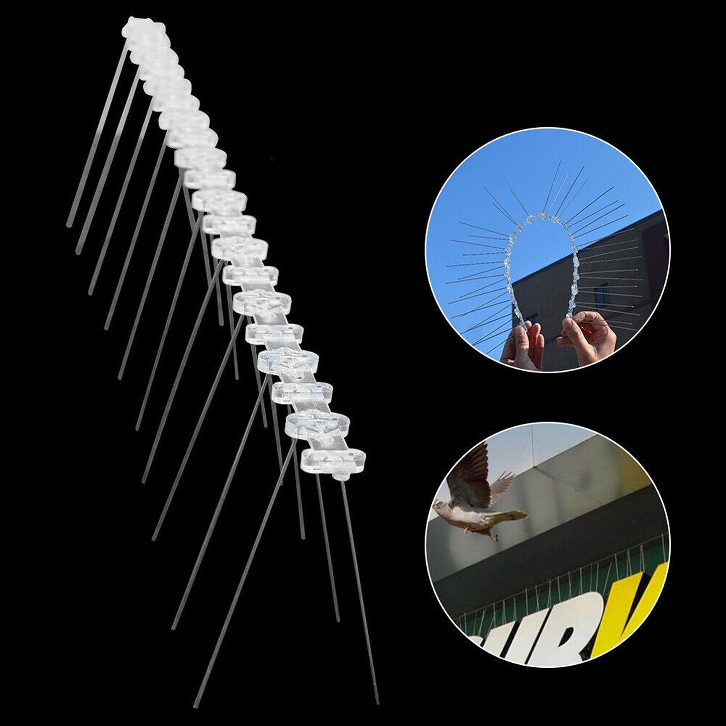 10 Pack Cat Mouse and Bird Spike Fence Deterrent Control