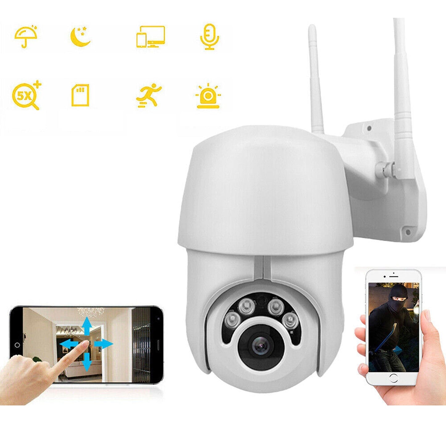 Wireless Security Camera System with HD 1080P Outdoor Monitoring Capability