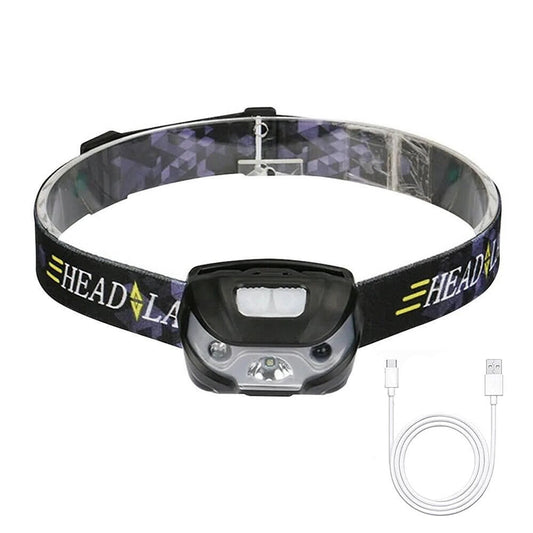 LED Headlamp COB Flashlight USB Camping Rechargeable Torch