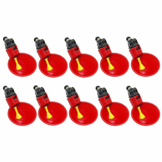 10pcs Automatic Chicken Waterer Cups Poultry Water Feeder Drinker