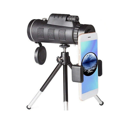 40X60 Zoom HD Monocular Telescope with Tripod and Clip for Mobile Phones