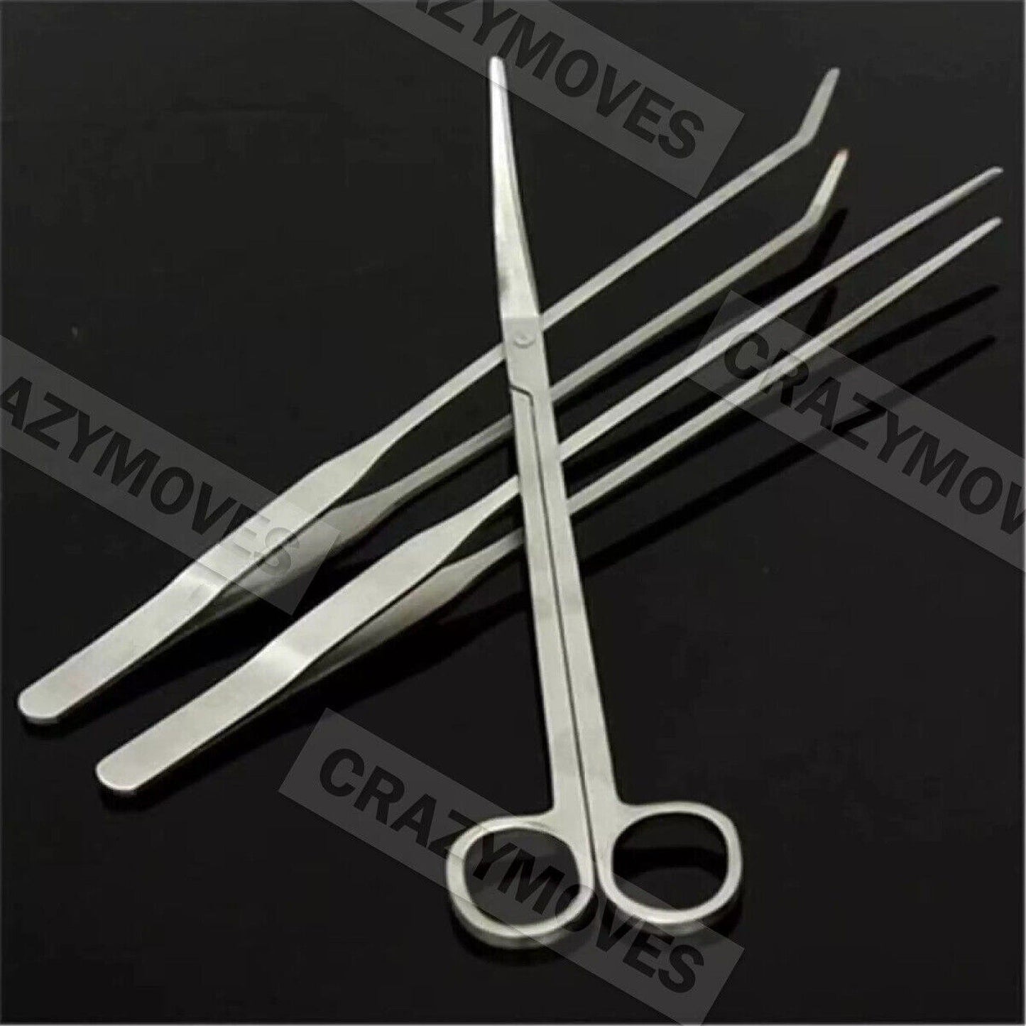 3pcs Aquatic Plant Care Tool Kit for Aquariums Includes Tweezers and Scissors