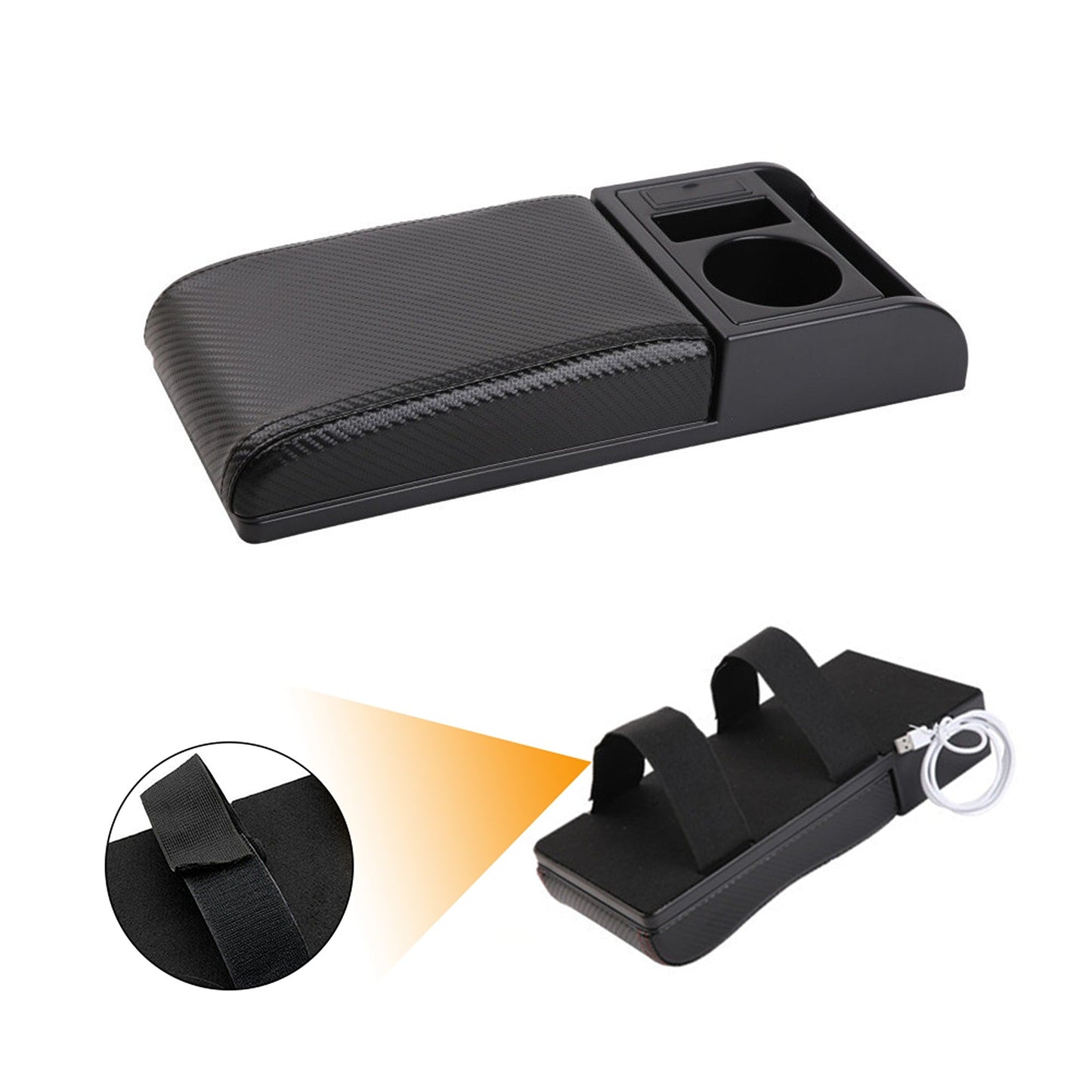 Armrest Cover with USB Interface for Car Interior Modifications