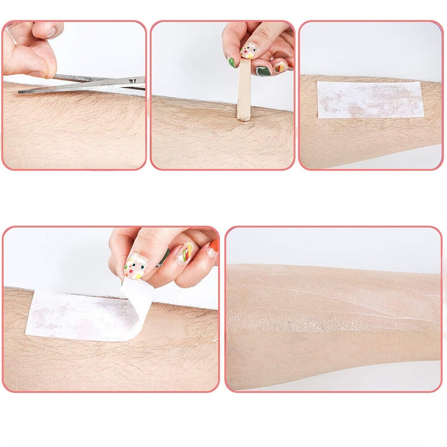Non Woven Disposable Waxing Strips Precut Wax Papers 70GSM
