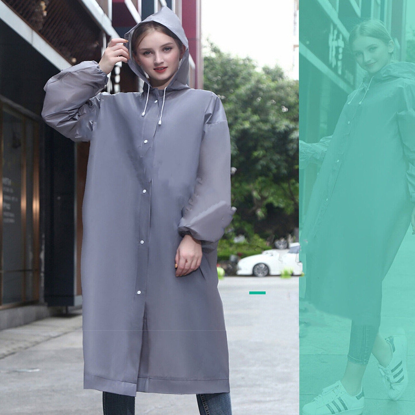 Windproof Rain Jacket Unisex Waterproof Outdoor Coat