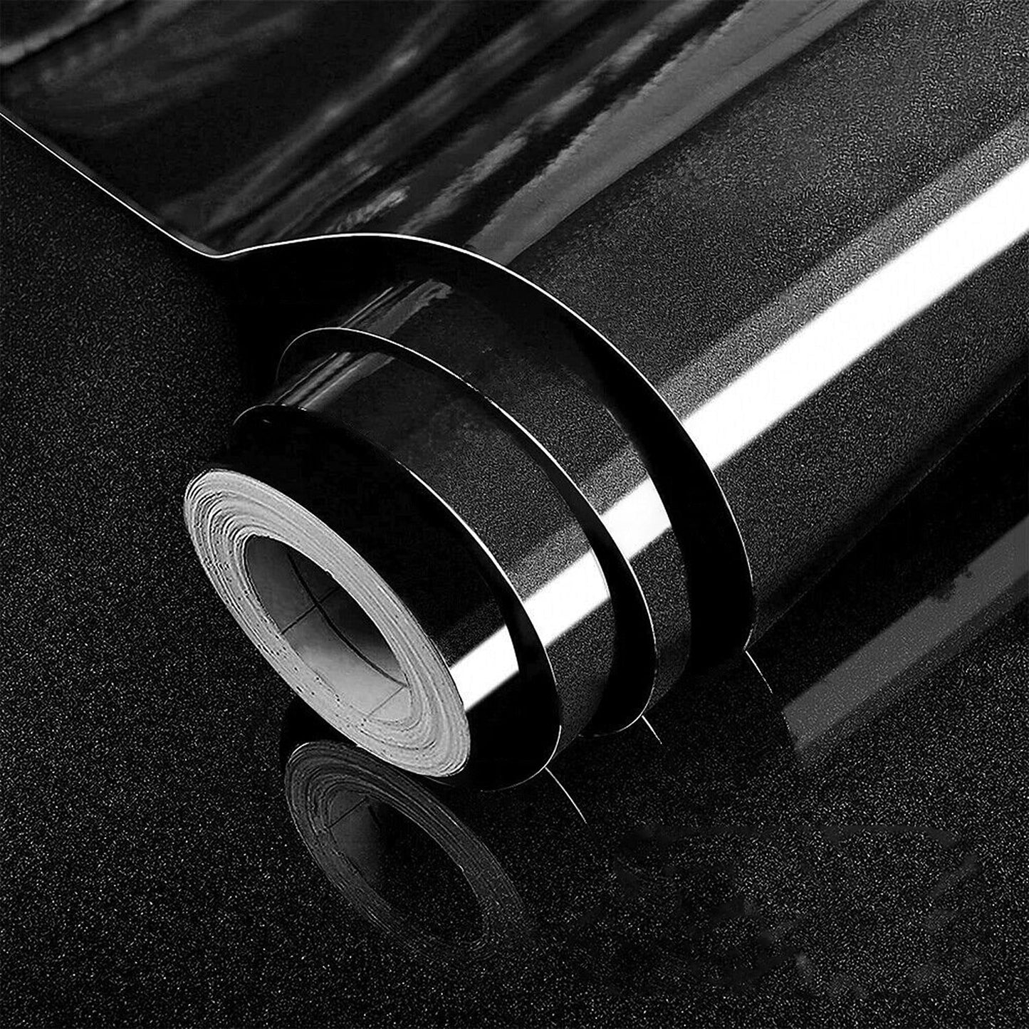 Self-Adhesive Vinyl Contact Paper Roll in Black and White 10M