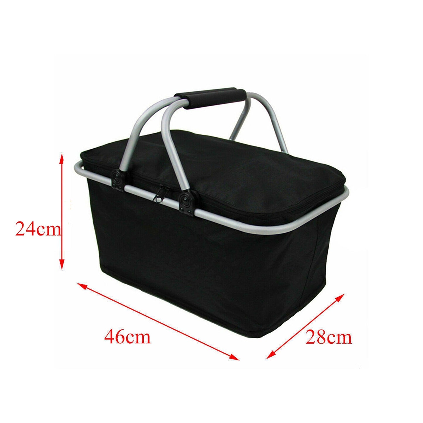 Foldable Insulated Picnic Basket Outdoor Cooler Bag Tote