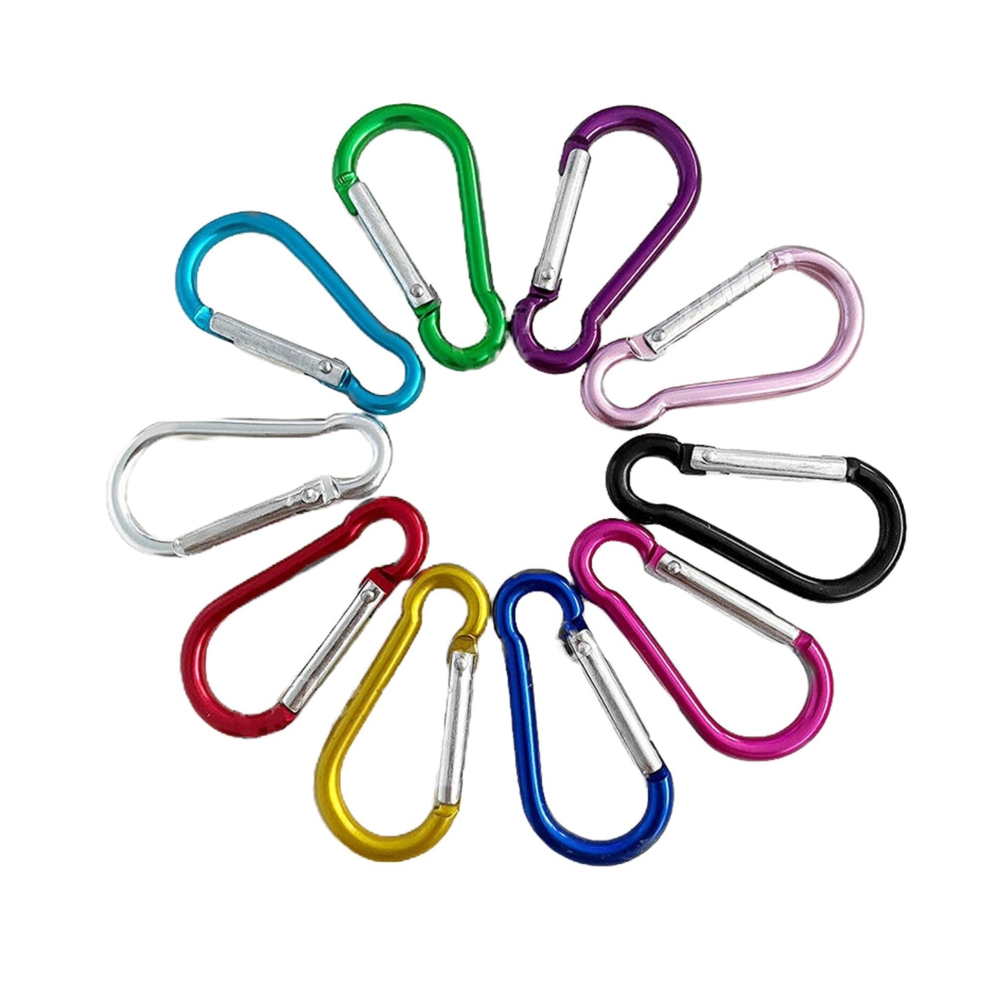 Colored Aluminum Carabiner Clips Snap Hooks for Keychains and Hiking