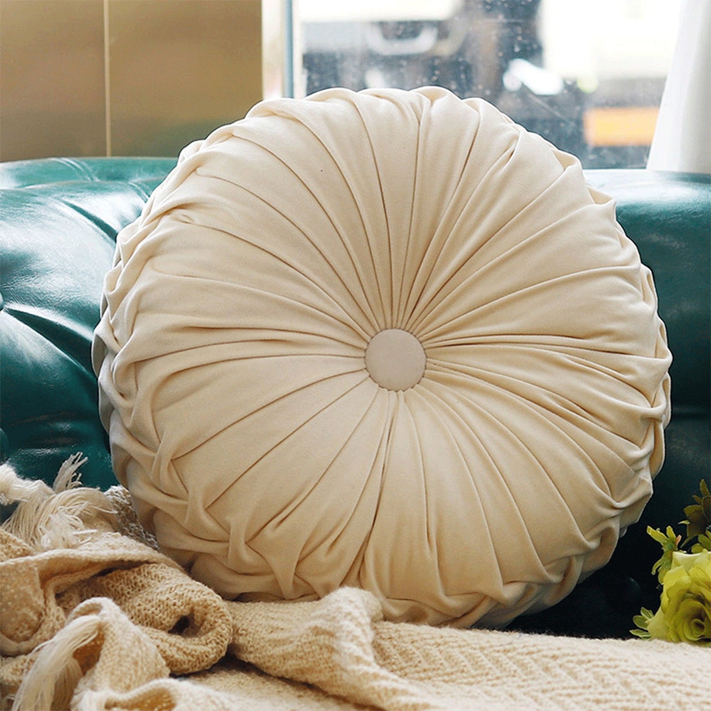Round Pumpkin Design Tatami Chair Cushion Decorative Throw Pillow for Home