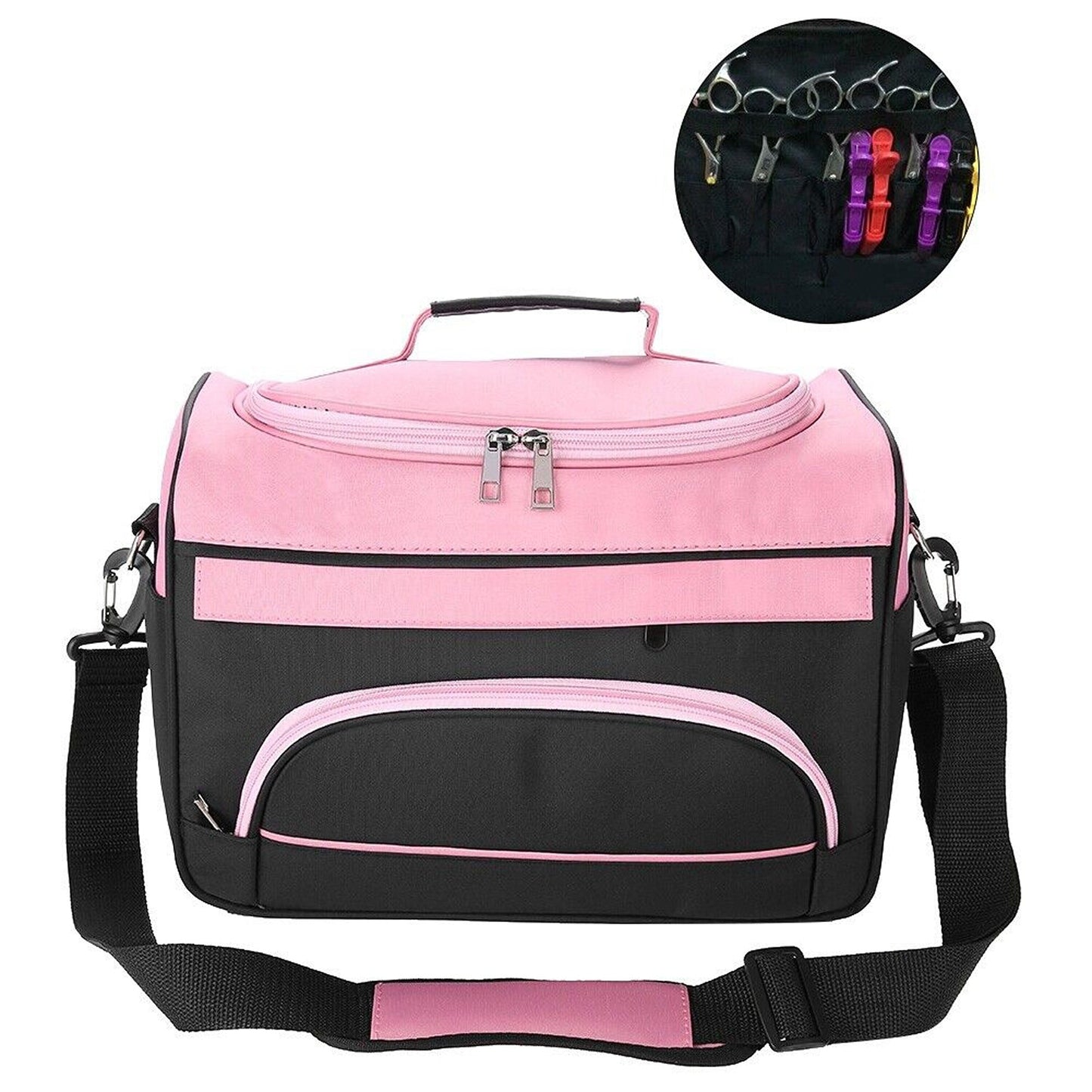 Large Rose Pink Hairdressing Equipment Carrying Bag for Travel