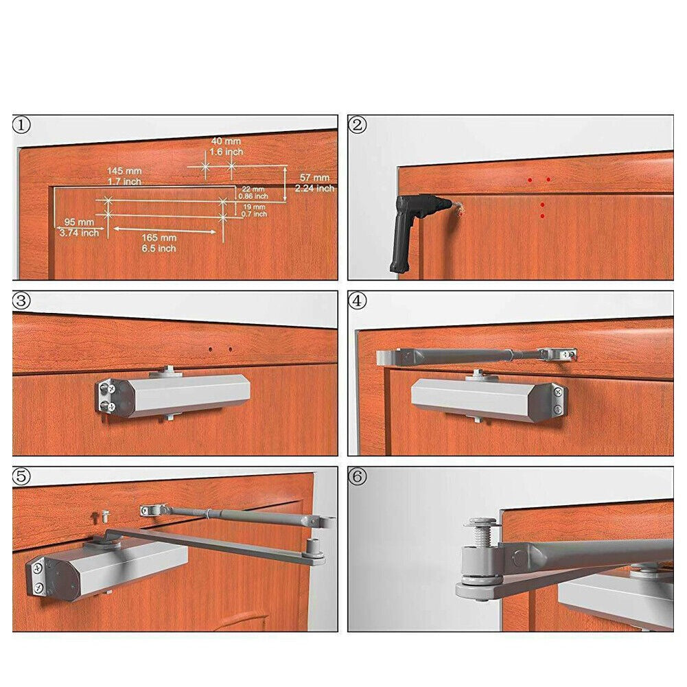Automatic Hydraulic Door Closer with Soft Close and Fire Rating
