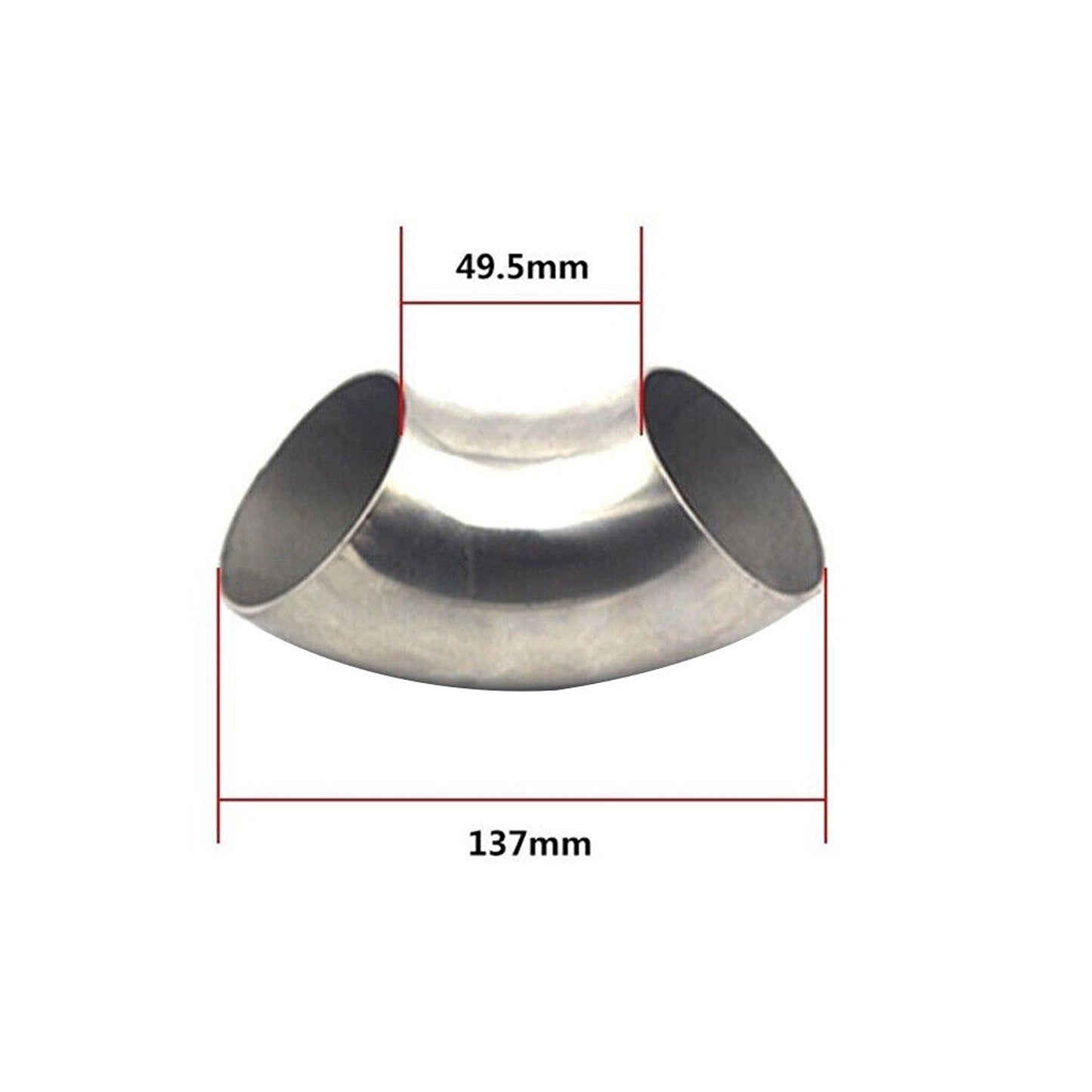 Stainless Steel 90 Degree Bend Exhaust Pipe for Car Modification