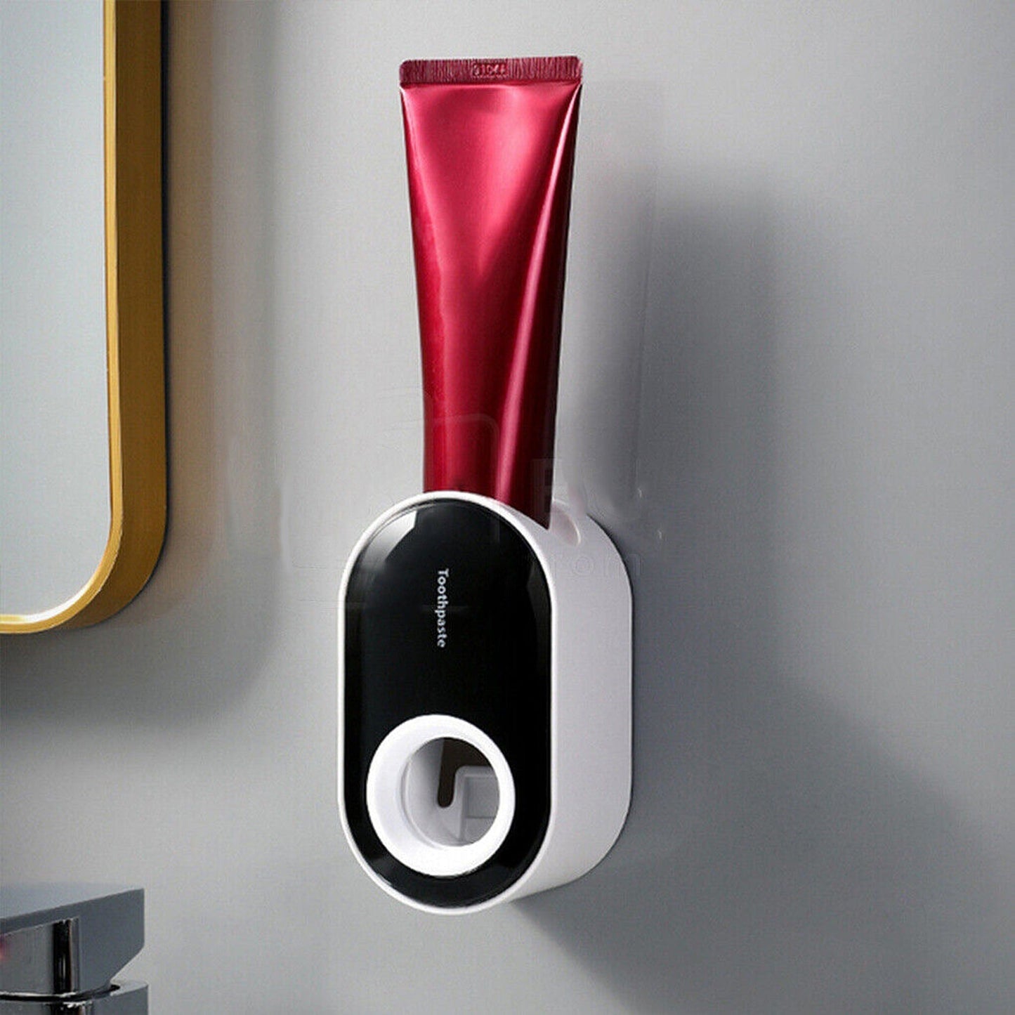 Wall-Mounted Automatic Toothpaste Dispenser and Toothbrush Holder