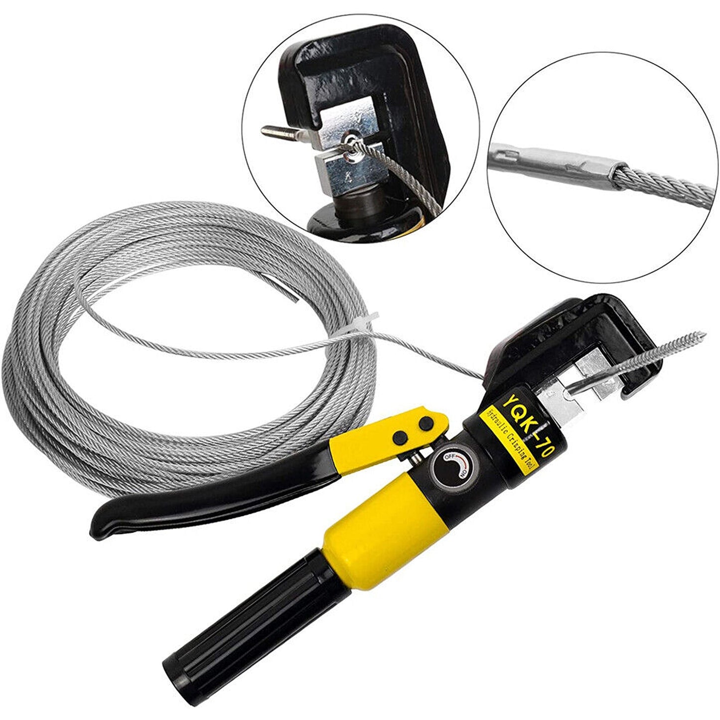 Hydraulic Crimper for Cable and Wire - 9 Dies 8 Ton