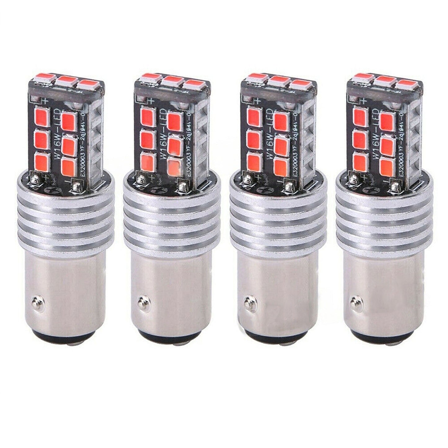 4pcs LED Stop Tail Light Bulbs for Cars Canbus BAY15D 1157 15W Brake Globes