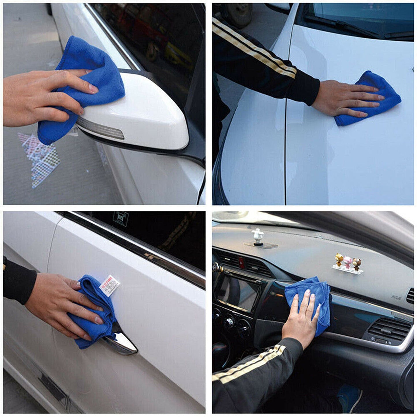 50pcs Microfibre Glass Cleaning Cloths for Windows Screens and Dishes