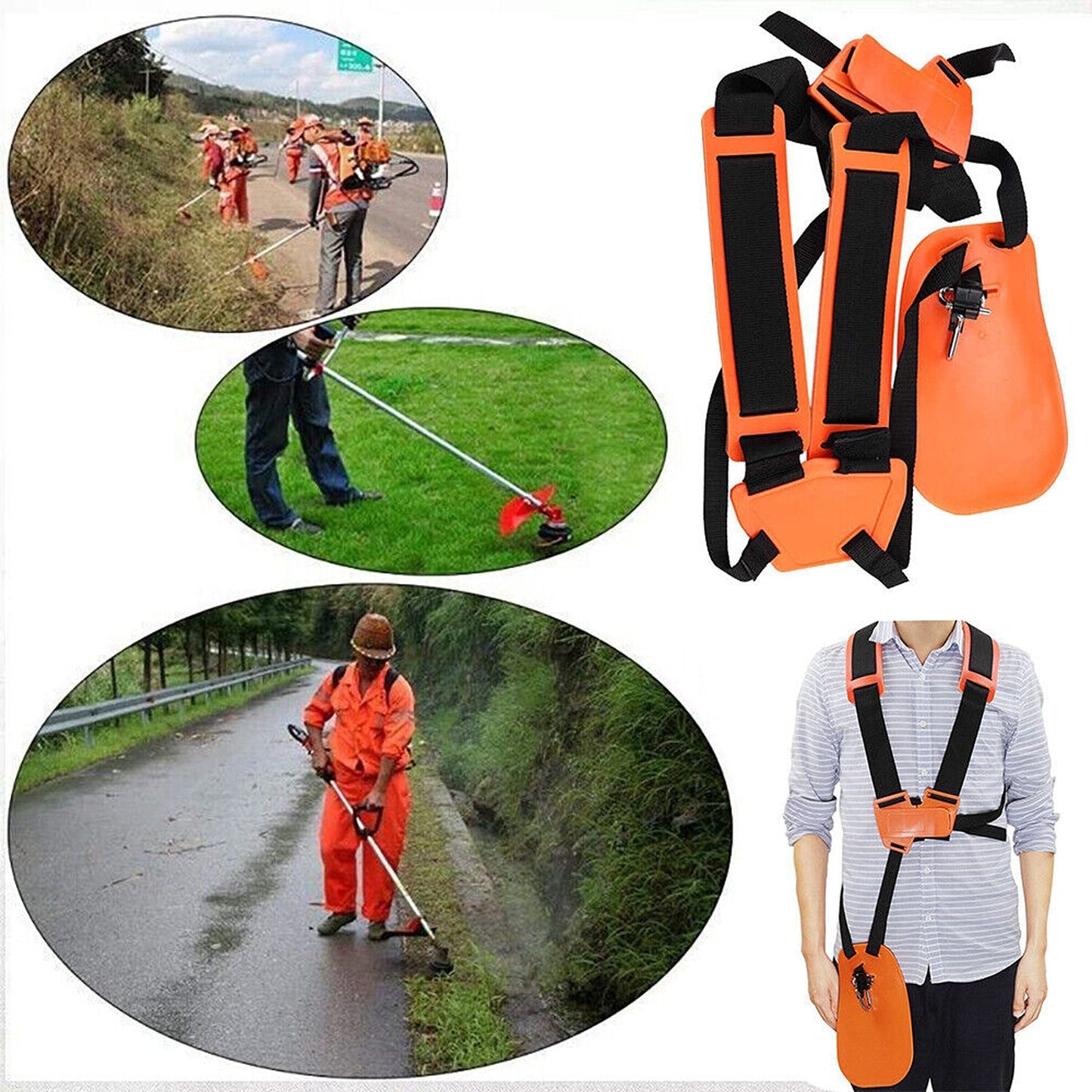 Universal Double Shoulder Strap Harness Brushcutter Whipper Snipper Trimmer