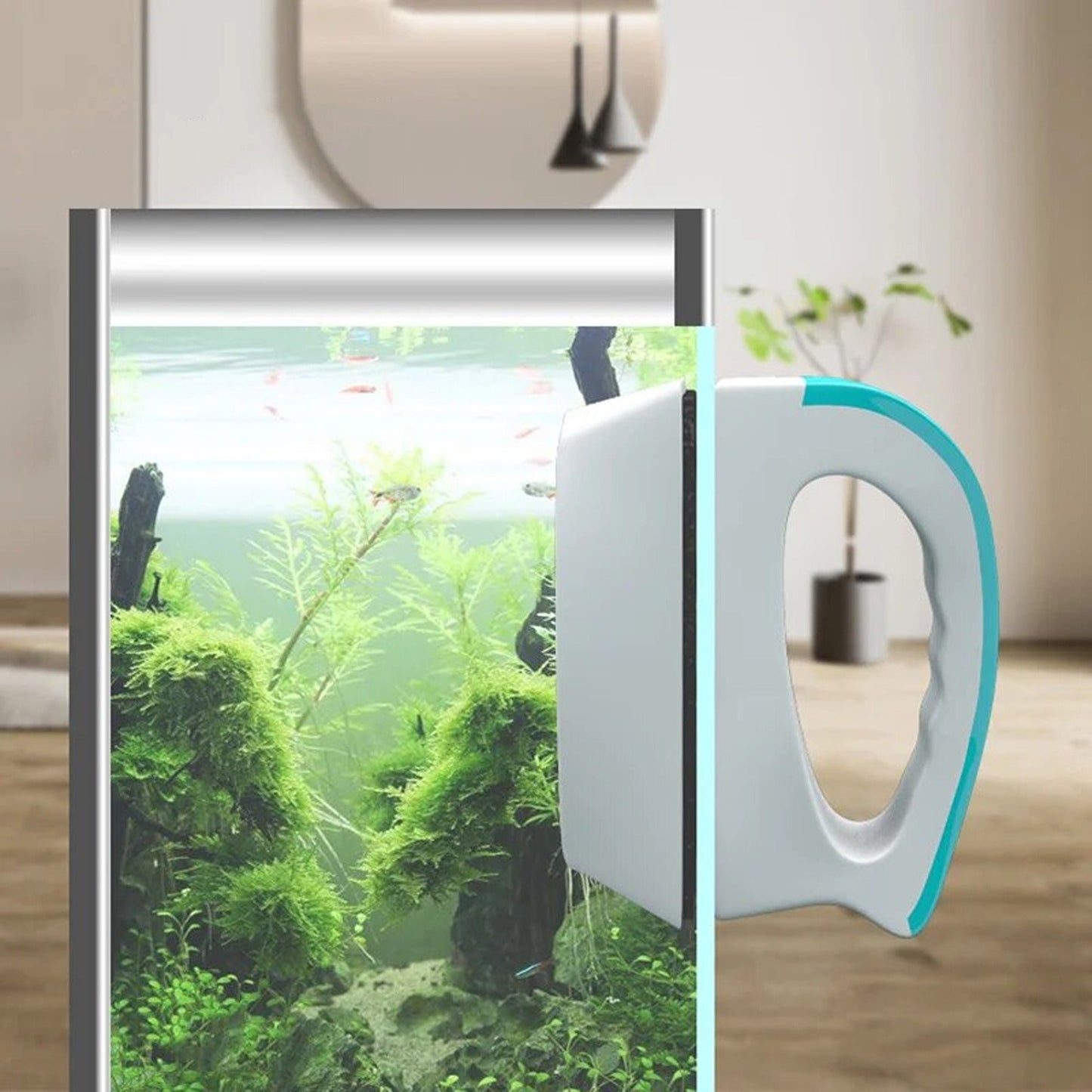 Magnetic Fish Tank Glass Algae Scrubber with Handle