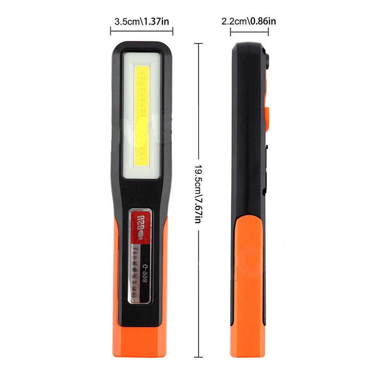 2pcs Cordless Magnetic Light Rechargeable COB Lamp Torch