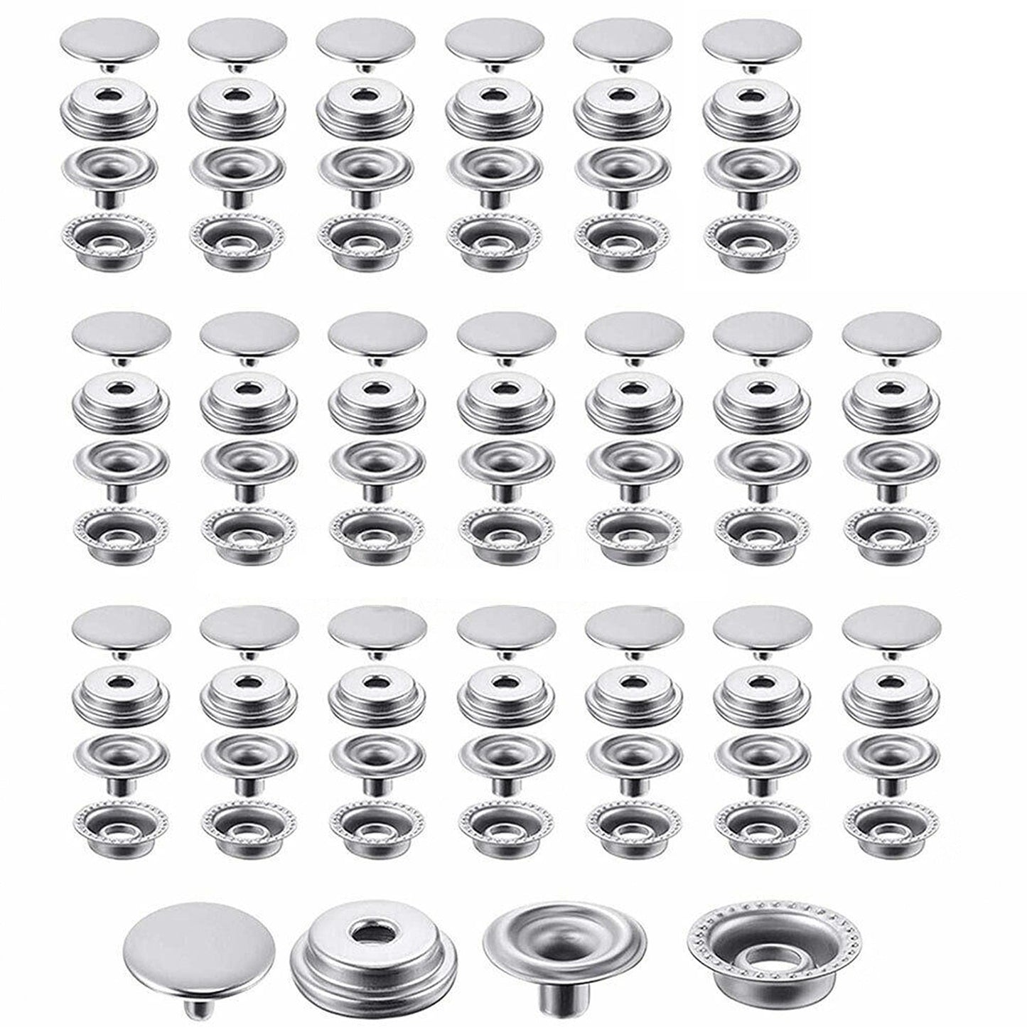 Snap Fastener Kit for Marine Boat Canvas Stainless Steel Press Studs
