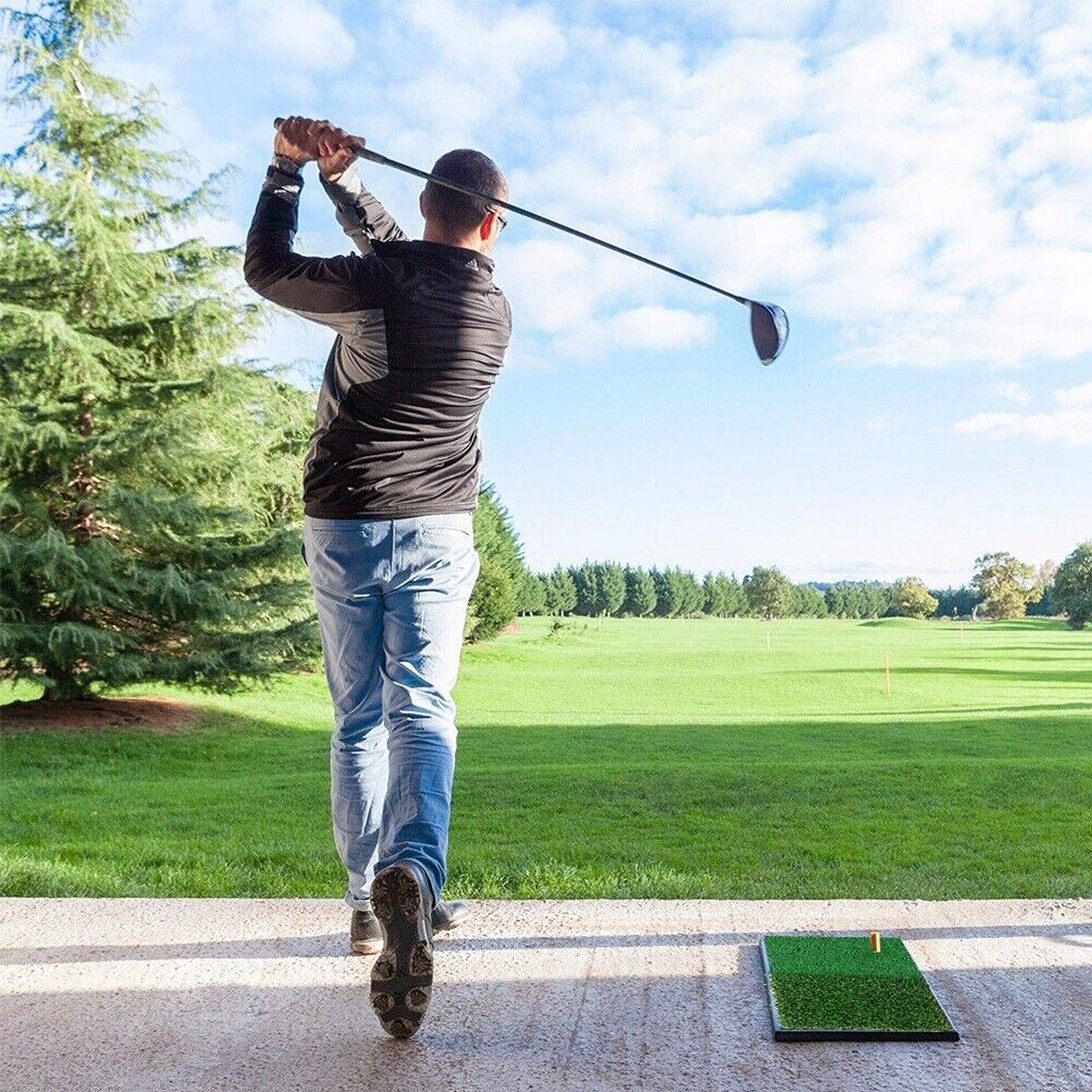 Golf Driving Netting Cage Practice Net Mat for Hitting and Chipping