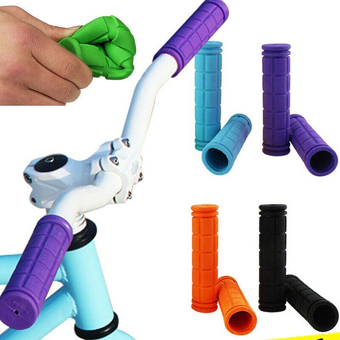 MTB and BMX Bike Handlebar Rubber Grips for Improved Control