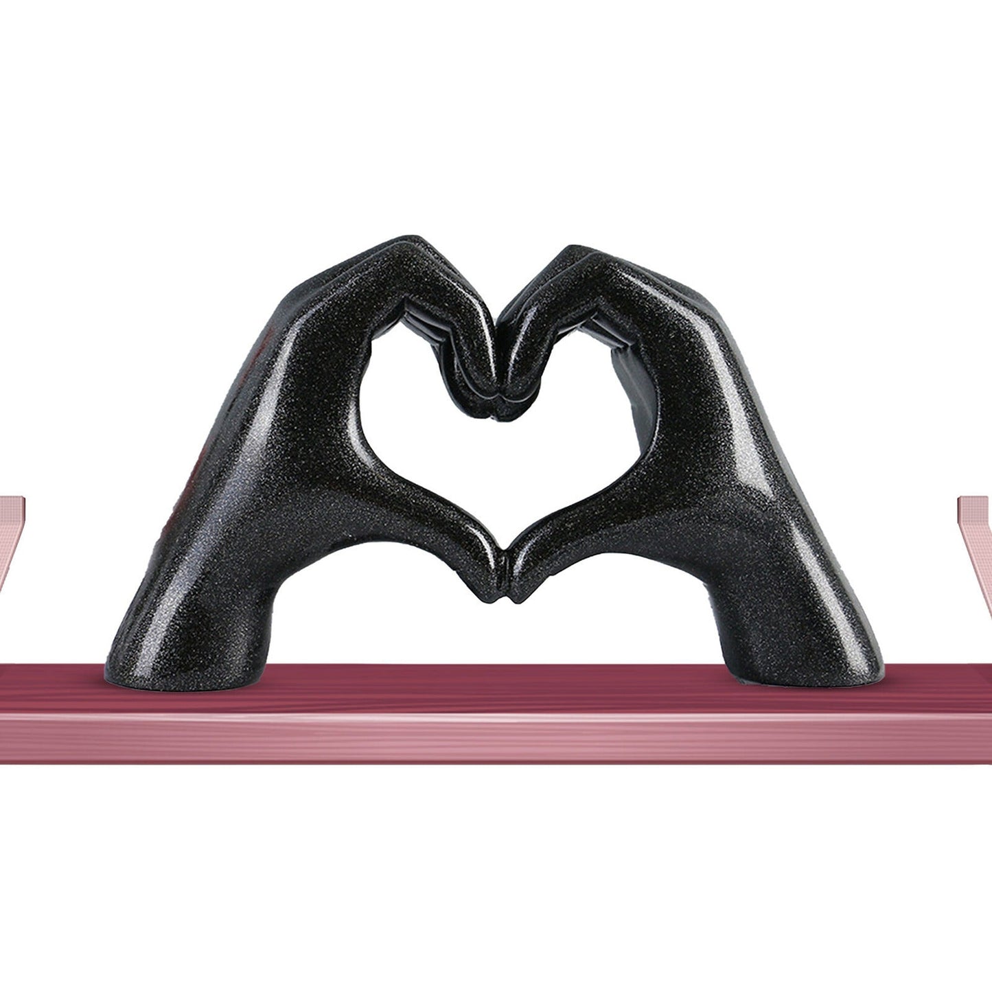 Nordic Style Resin Heart Gesture Hand Sculpture for Desktop Decor