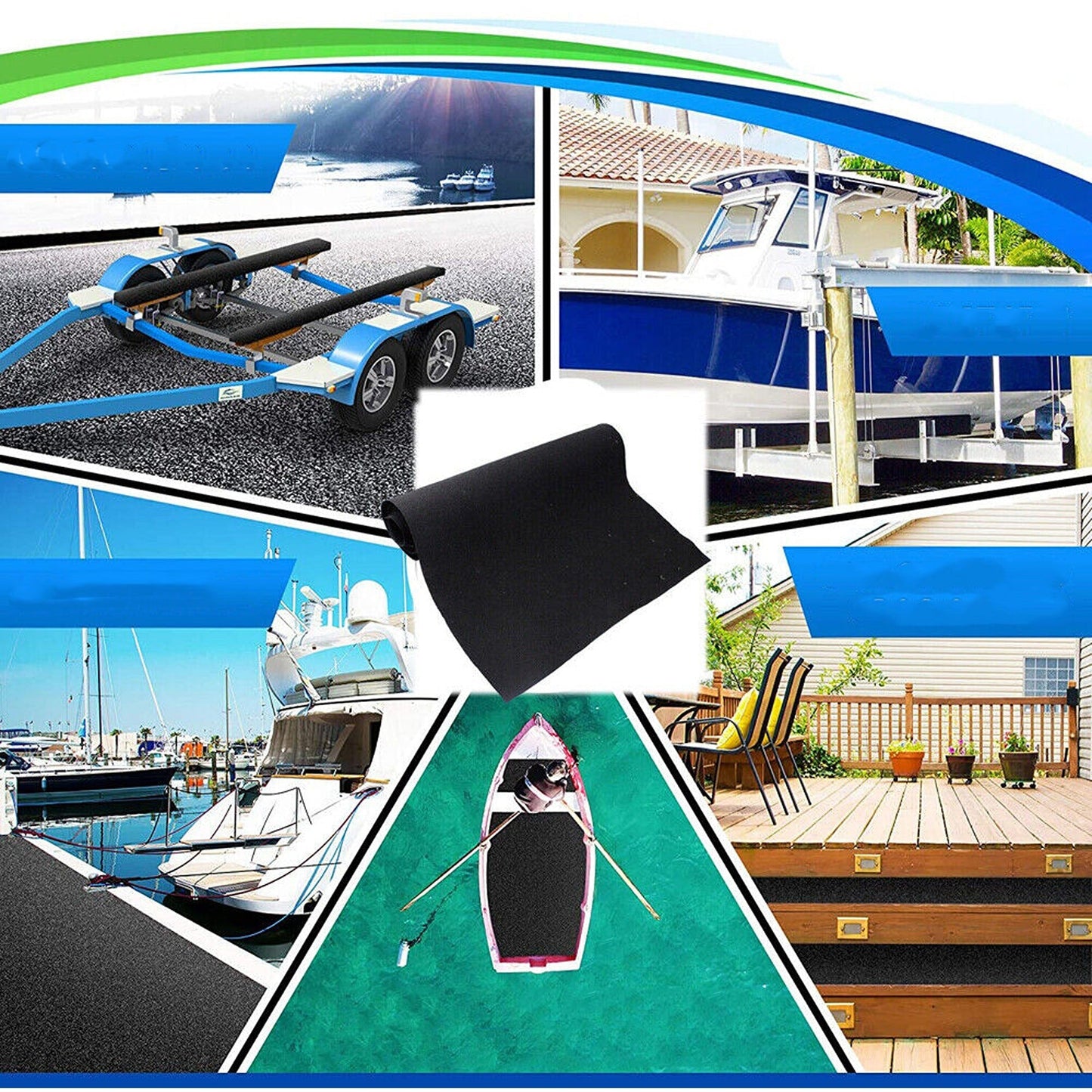 Black Automotive Grade Felt for Car and Marine Interior Carpeting