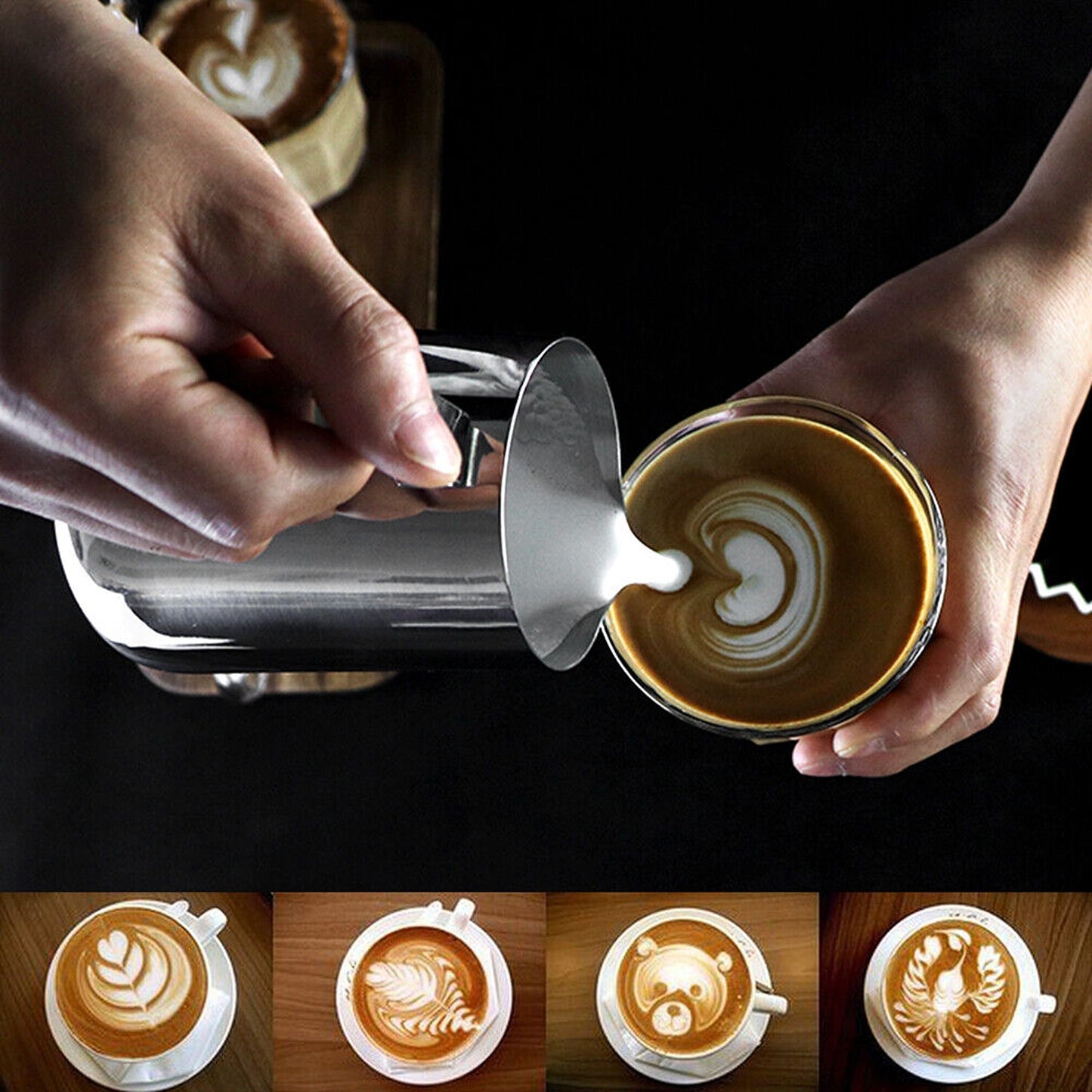 Stainless Steel Coffee Milk Frothing Jug for Latte Art and Cappuccinos 600ml