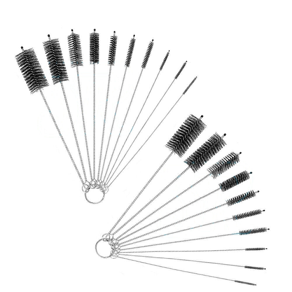2 Set Nylon Straw Brush Cleaner Bottle Tube Pipe Small Long Cleaning