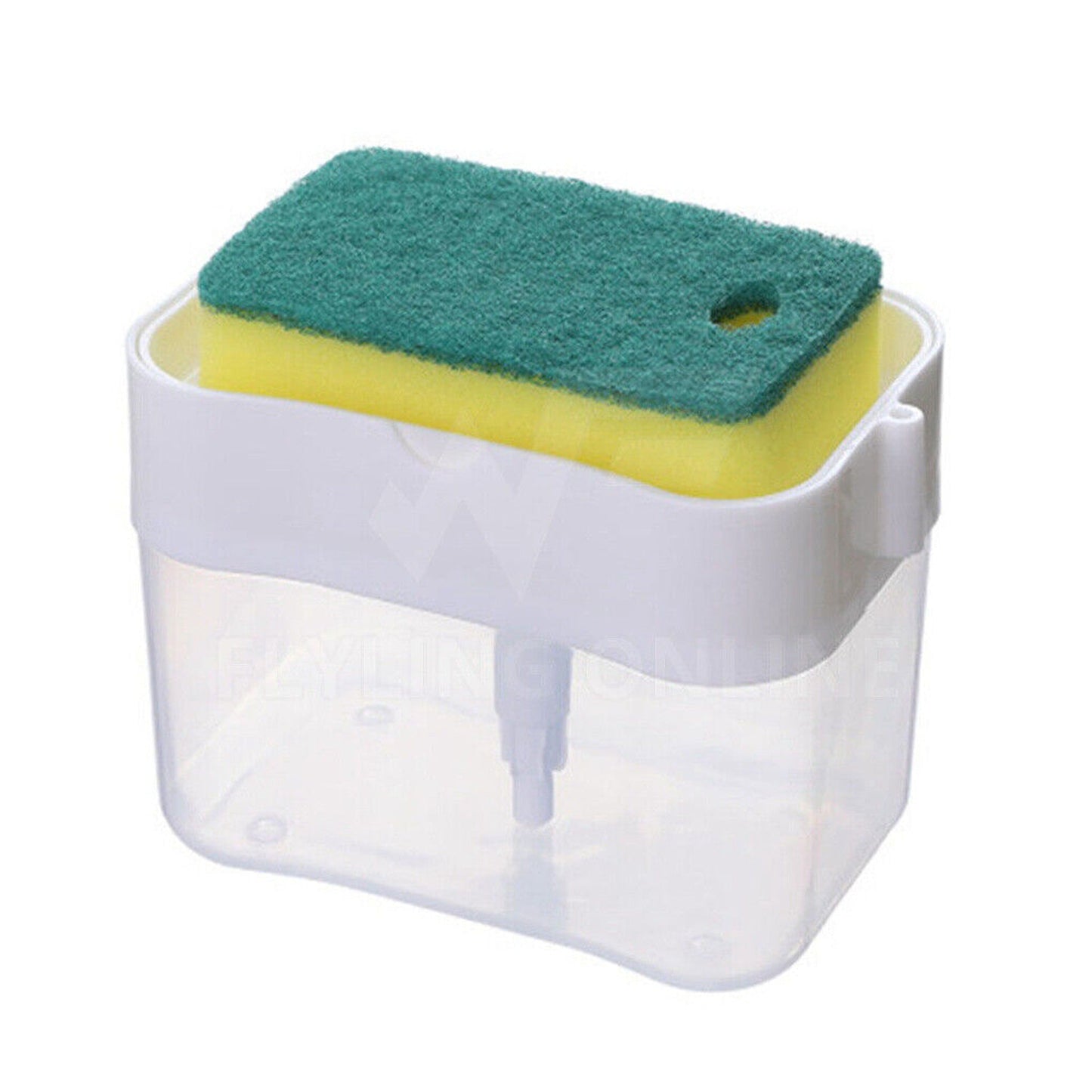 2-in-1 Soap Pump Dispenser with Sponge Holder Kitchen Dish Washing Liquid Container