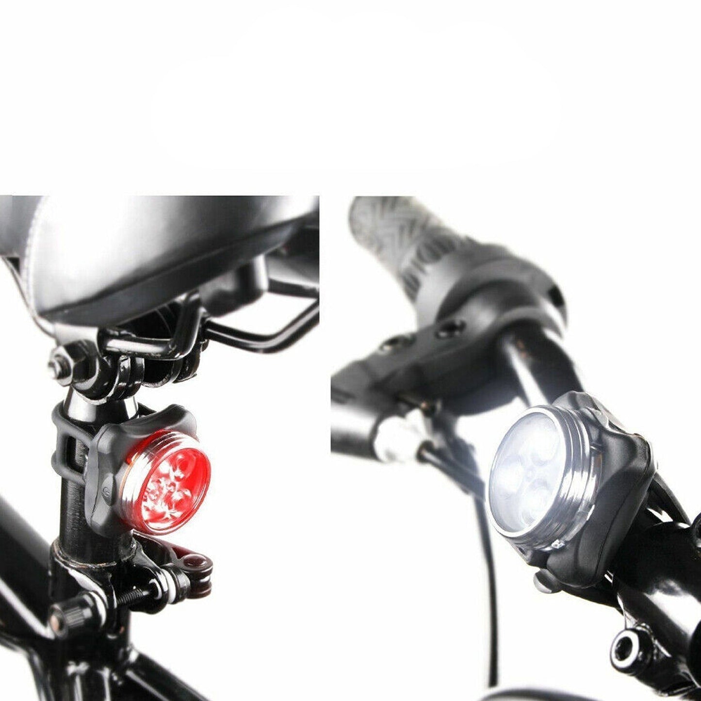 USB Rechargeable Bike Light Set IPX4 Waterproof Front and Rear Tail Lamp
