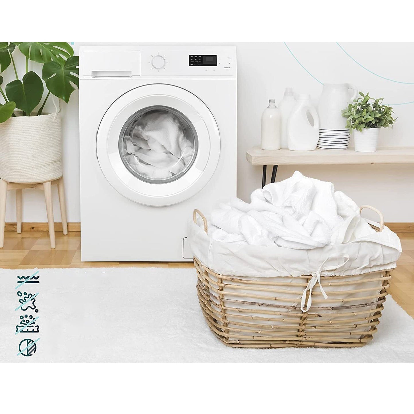 White Ultra Soft Deep Fitted Sheet Set with Pillowcases