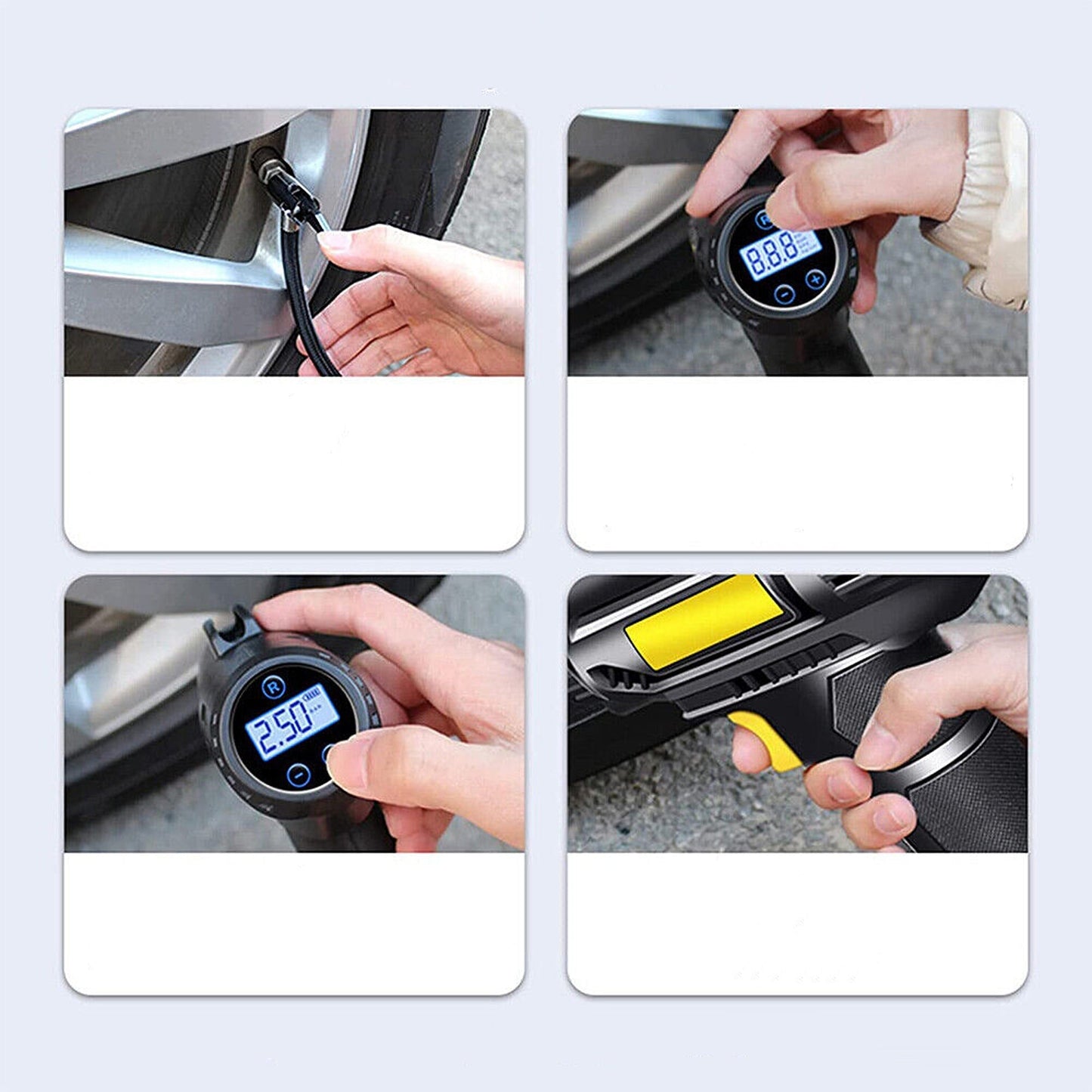 Handheld Digital LCD Air Compressor for Car Tire Inflation