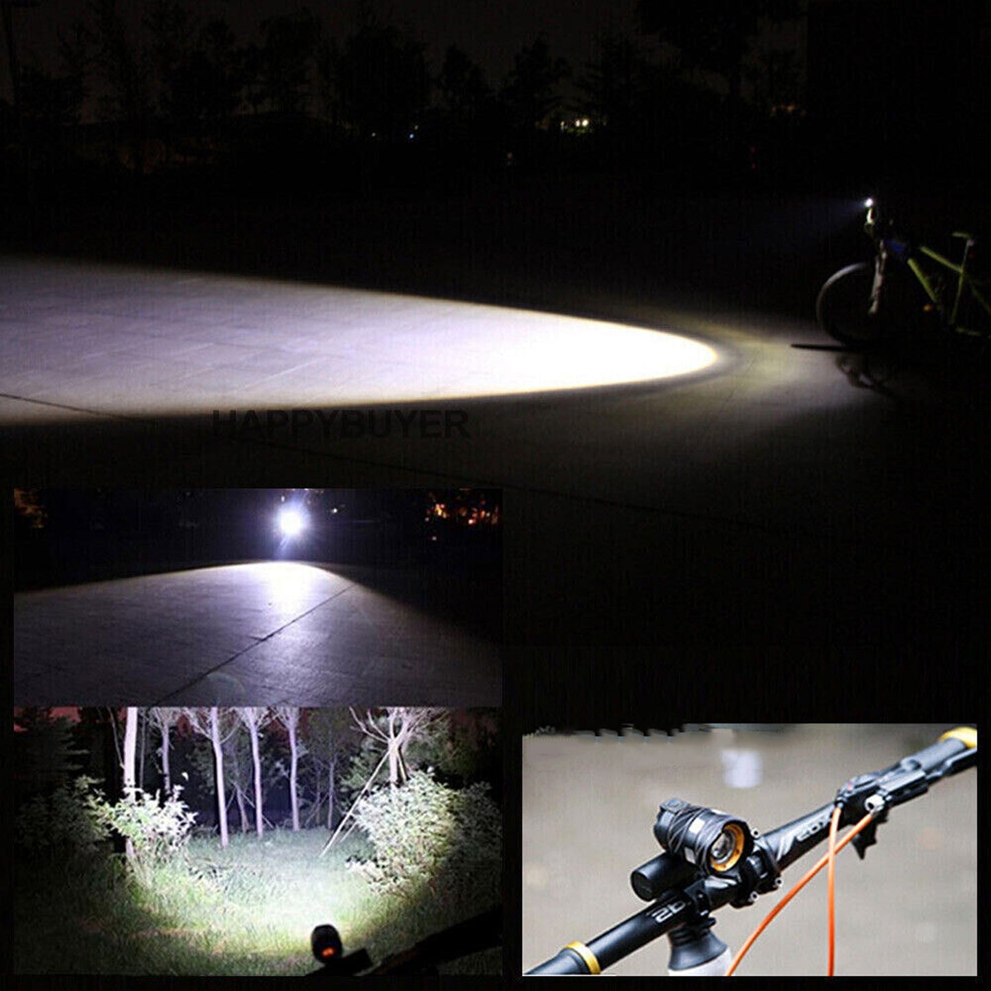 Waterproof USB Rechargeable Bicycle Light LED Front Back Headlight Bike