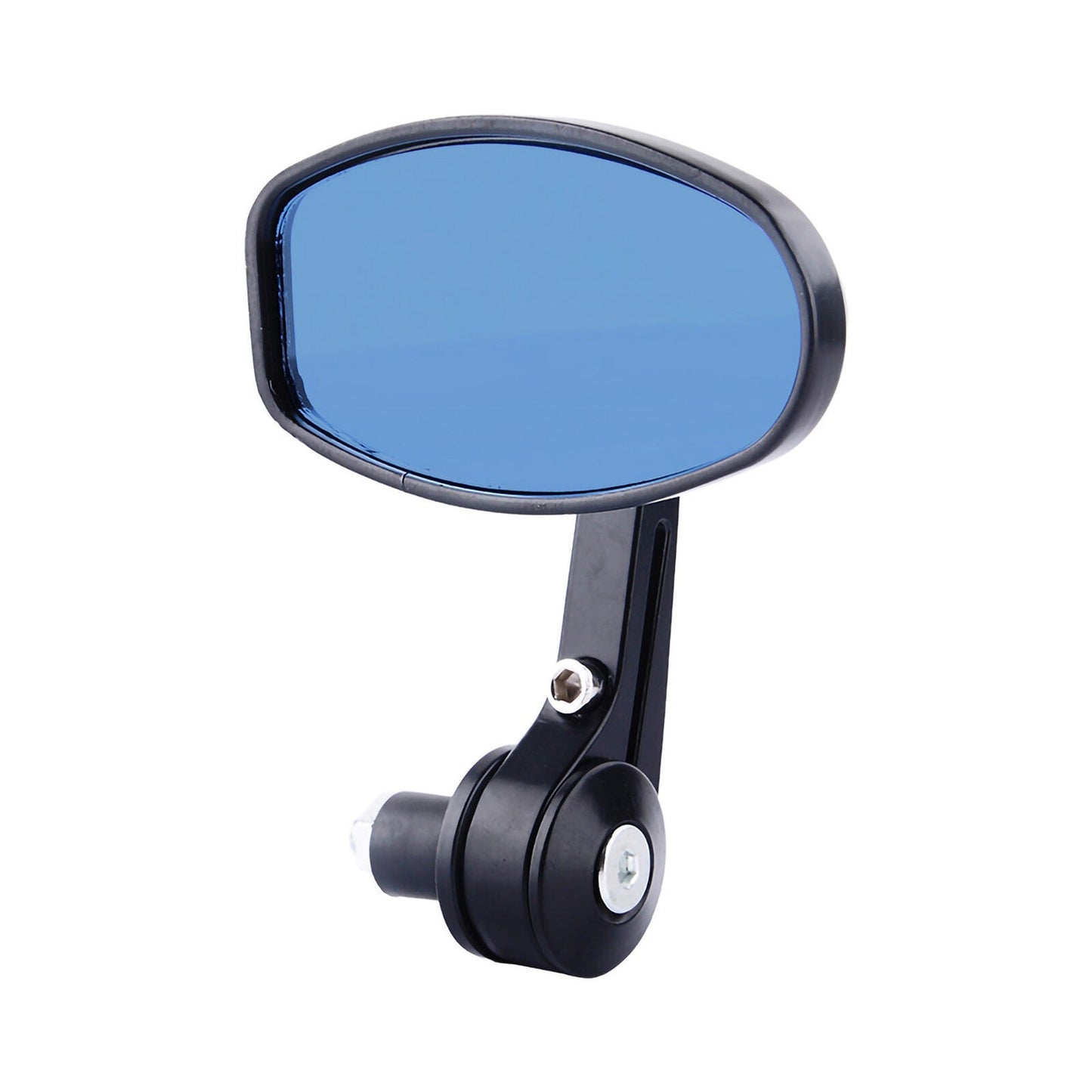 Motorcycle Aluminum Oval Rear View Mirror Handlebar End