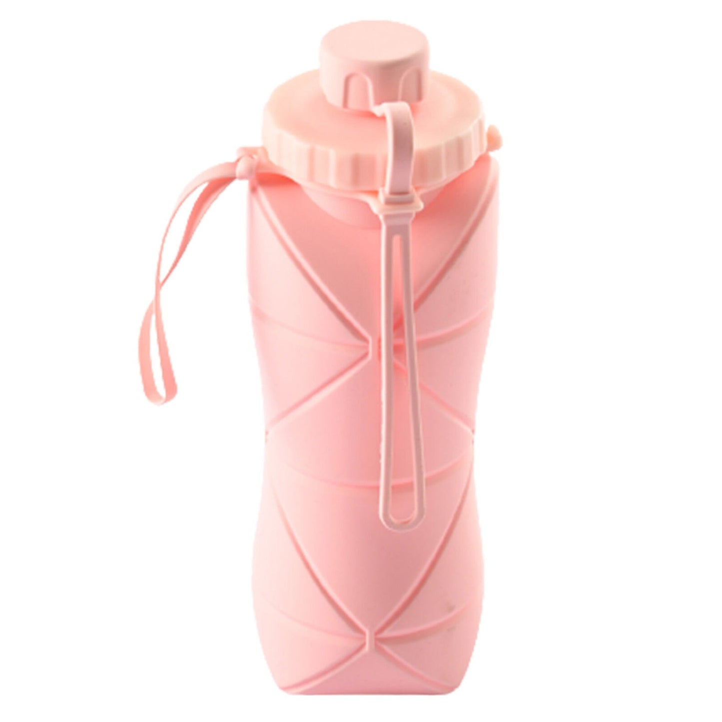 Leak-proof Folding Silicone Sports Bottle Portable Water Container 600ml